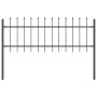 VidaXL Valla de Jardín con Punta de Lanza Gris 5,1x0,6 m Acero de , Paneles de vallas - Ref: Foro24-3334048, Precio: 139,00 €...