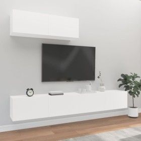Set de muebles de TV 3 piezas madera contrachapada blanco de vidaXL, Muebles TV - Ref: Foro24-3114478, Precio: 175,92 €, Desc...