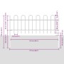 Panel de Jardín con Parte Superior en Arco Gris 5,1x0,6 m de Acero de , Paneles de vallas - Ref: Foro24-3334053, Precio: 127,...