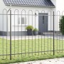 Valla de jardín con parte superior en arco gris de 5,1x1,5 m de acero de , Paneles de vallas - Ref: Foro24-3334057, Precio: 1...