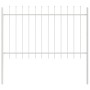 Cerca de Jardín con Punta de Lanza Blanca 5,1x1,2 m de Acero de , Paneles de vallas - Ref: Foro24-3334061, Precio: 171,63 €, ...