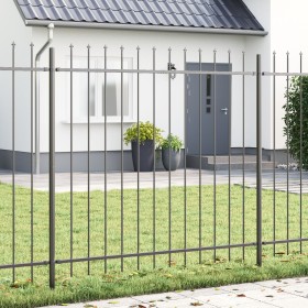 Cerca de Jardín con Punta de Lanza Gris 6,8x1,5 m de Acero de , Paneles de vallas - Ref: Foro24-3334072, Precio: 260,31 €, De...