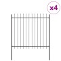 Cerca de Jardín con Punta de Lanza Gris 6,8x1,5 m de Acero de , Paneles de vallas - Ref: Foro24-3334072, Precio: 260,31 €, De...