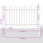 Valla de jardín con parte superior en arco gris 6,8x1,2 m de acero de , Paneles de vallas - Ref: Foro24-3334076, Precio: 208,...