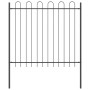 valla de jardín con arco gris 6,8x1,5 m de acero de , Paneles de vallas - Ref: Foro24-3334077, Precio: 239,91 €, Descuento: %