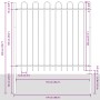 valla de jardín con arco gris 6,8x1,5 m de acero de , Paneles de vallas - Ref: Foro24-3334077, Precio: 239,91 €, Descuento: %