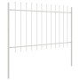 Valla de jardín con punta de lanza blanca 6.8x0.8 m de acero de , Paneles de vallas - Ref: Foro24-3334079, Precio: 199,35 €, ...