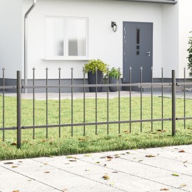 Cerca de Jardín con Punta de Lanza Gris 8,5x0,6 m Acero de , Paneles de vallas - Ref: Foro24-3334088, Precio: 223,38 €, Descu...