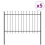 Valla de Jardín con Puntas de Lanza Gris 8,5x1 m de Acero de , Paneles de vallas - Ref: Foro24-3334090, Precio: 268,14 €, Des...