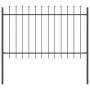 Valla de Jardín con Puntas de Lanza Gris 8,5x1 m de Acero de , Paneles de vallas - Ref: Foro24-3334090, Precio: 268,14 €, Des...