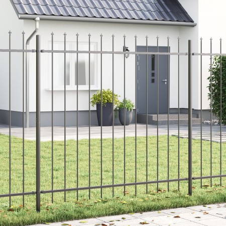 Cercado de Jardín con Punta de Lanzador Gris 8,5x1,5 m Acero de , Paneles de vallas - Ref: Foro24-3334092, Precio: 324,44 €, ...