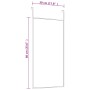 Espejo de puerta cristal y aluminio negro 30x60 cm en Espejos | Comprar online en Foru.es