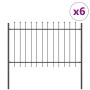 valla de jardín con punta de lanza gris 10,2x0,8 m de acero de , Paneles de vallas - Ref: Foro24-3334109, Precio: 304,04 €, D...