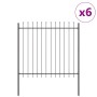 Valla de jardín con punta de lanza gris 10,2x1,5 m de acero de , Paneles de vallas - Ref: Foro24-3334112, Precio: 388,57 €, D...