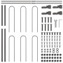 VidaXL Cercas de Jardín con Parte Superior Arqueada Gris 10,2x1 m Acero de , Paneles de vallas - Ref: Foro24-3334115, Precio:...