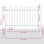 VidaXL Cercas de Jardín con Parte Superior Arqueada Gris 10,2x1 m Acero de , Paneles de vallas - Ref: Foro24-3334115, Precio:...