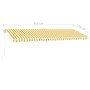 Toldo de pie retráctil manual amarillo y blanco 500x350 cm de vidaXL, Toldos - Ref: Foro24-3069658, Precio: 532,18 €, Descuen...