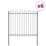 Valla de Jardín con Parte Superior Arqueada Gris 10,2x1,5 m de Acero de , Paneles de vallas - Ref: Foro24-3334117, Precio: 35...