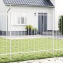 valla de jardín con punta de lanza blanca 10,2x1,5 m de acero de , Paneles de vallas - Ref: Foro24-3334122, Precio: 388,57 €,...