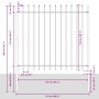 valla de jardín con punta de lanza blanca 10,2x1,5 m de acero de , Paneles de vallas - Ref: Foro24-3334122, Precio: 388,57 €,...