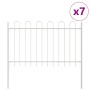 valla de jardín blanca con arco 11,9x0,8 m de acero de , Paneles de vallas - Ref: Foro24-3334144, Precio: 332,01 €, Descuento: %