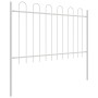 valla de jardín blanca con arco 11,9x0,8 m de acero de , Paneles de vallas - Ref: Foro24-3334144, Precio: 332,01 €, Descuento: %
