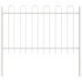 valla de jardín blanca con arco 11,9x0,8 m de acero de , Paneles de vallas - Ref: Foro24-3334144, Precio: 332,01 €, Descuento: %