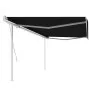 Toldo manual retráctil con postes gris antracita 5x3 m de vidaXL, Toldos - Ref: Foro24-3069979, Precio: 493,39 €, Descuento: %