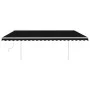 Toldo manual retráctil con postes gris antracita 5x3 m de vidaXL, Toldos - Ref: Foro24-3069979, Precio: 493,39 €, Descuento: %