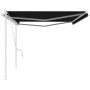 Toldo manual retráctil con postes gris antracita 5x3 m de vidaXL, Toldos - Ref: Foro24-3069979, Precio: 493,39 €, Descuento: %