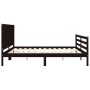 Estructura de cama con cabecero madera maciza negro 200x200 cm de vidaXL, Camas y somieres - Ref: Foro24-3194530, Precio: 193...