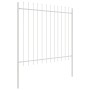Aceras para jardín con cima de lanza blanca 13,6x1,5 m de acero de , Paneles de vallas - Ref: Foro24-3334162, Precio: 516,17 ...