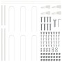 Cerca de Jardín Conjunto de 8 Blanco Metal recubierto en polvo de , Paneles de vallas - Ref: Foro24-3334164, Precio: 378,40 €...