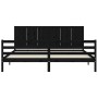 Estructura de cama con cabecero madera maciza negro 200x200 cm de vidaXL, Camas y somieres - Ref: Foro24-3194530, Precio: 193...
