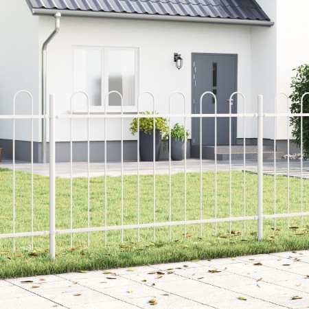 Cerca de jardín con arco blanco de 15,3 x 1 m de acero de , Paneles de vallas - Ref: Foro24-3334185, Precio: 443,86 €, Descue...