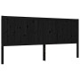 Estructura de cama con cabecero madera maciza negro 200x200 cm de vidaXL, Camas y somieres - Ref: Foro24-3194530, Precio: 193...