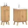Conjunto de Muebles de Baño de 2 Piezas de Madera Sólida de Pino de , Muebles de baño - Ref: Foro24-3334188, Precio: 149,76 €...