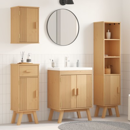 Juego de Muebles de Baño de 4 Piezas en Madera Maciza de Pino de , Muebles de baño - Ref: Foro24-3334190, Precio: 293,24 €, D...
