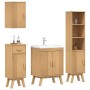 Juego de Muebles de Baño de 4 Piezas en Madera Maciza de Pino de , Muebles de baño - Ref: Foro24-3334190, Precio: 293,24 €, D...