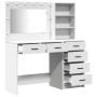 Conjunto de mesa de tocador de 2 piezas con LED de madera blanca de , Tocadores para dormitorios - Ref: Foro24-3334191, Preci...