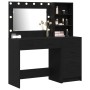 Conjunto de tocador de 2 piezas con LED de en madera negra de , Tocadores para dormitorios - Ref: Foro24-3334192, Precio: 217...