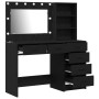 Conjunto de tocador de 2 piezas con LED de en madera negra de , Tocadores para dormitorios - Ref: Foro24-3334192, Precio: 217...