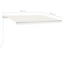 Toldo retráctil automático con postes crema 4x3,5 m de vidaXL, Toldos - Ref: Foro24-3070027, Precio: 516,52 €, Descuento: %