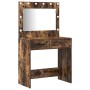 Set de Tocador de 2 Piezas con LED Madera de Roble Ahumado de , Tocadores para dormitorios - Ref: Foro24-3334195, Precio: 229...