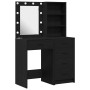 Set de tocador de 2 piezas con LED en madera negra de , Tocadores para dormitorios - Ref: Foro24-3334201, Precio: 190,66 €, D...