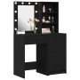 Set de tocador de 2 piezas con LED en madera negra de , Tocadores para dormitorios - Ref: Foro24-3334201, Precio: 190,66 €, D...