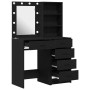 Set de tocador de 2 piezas con LED en madera negra de , Tocadores para dormitorios - Ref: Foro24-3334201, Precio: 190,66 €, D...