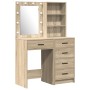 Set de Tocador de 2 Piezas con LED en Madera de Roble Sonoma de , Tocadores para dormitorios - Ref: Foro24-3334202, Precio: 1...
