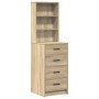 Set de Tocador de 2 Piezas con LED en Madera de Roble Sonoma de , Tocadores para dormitorios - Ref: Foro24-3334202, Precio: 1...