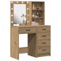 Set de tocador de 2 piezas con LED de en madera de roble artesanal de , Tocadores para dormitorios - Ref: Foro24-3334208, Pre...